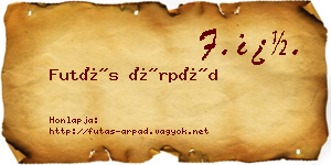 Futás Árpád névjegykártya