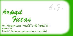 arpad futas business card